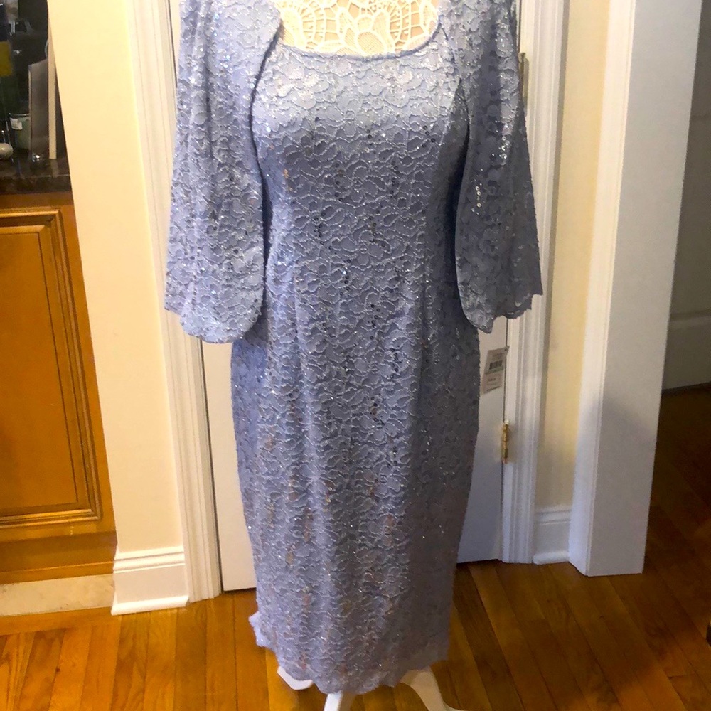 Stunning powder blue dress with jacket